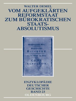 cover image of Vom aufgeklärten Reformstaat zum bürokratischen Staatsabsolutismus
